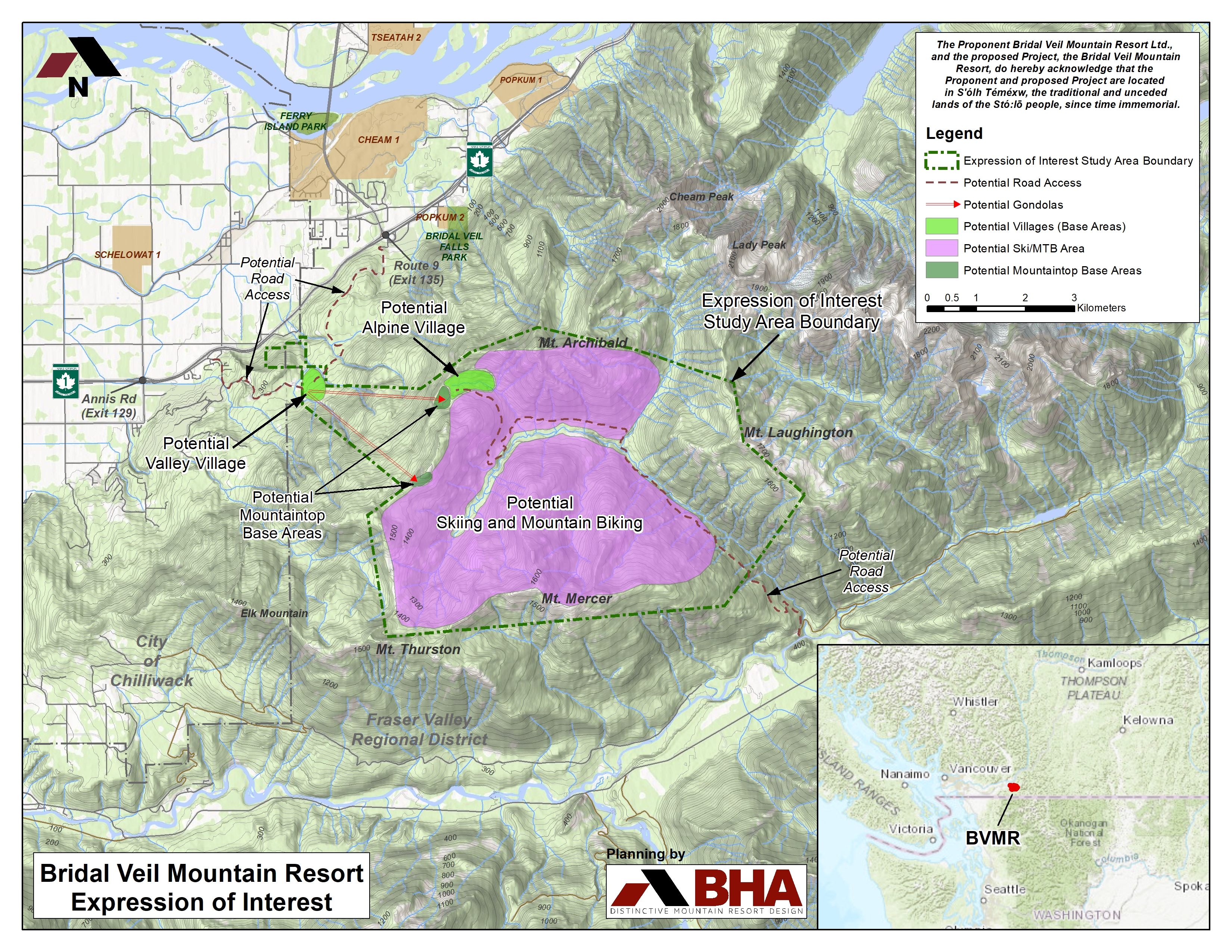 Image of the area surrounding the proposed Bridal Veil Mountain Resort.